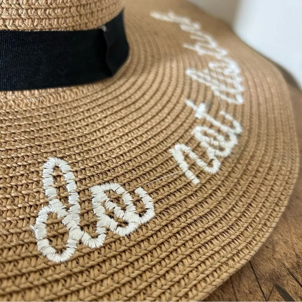 Do Not Disturb wide brim sun hat one size fits most, adult